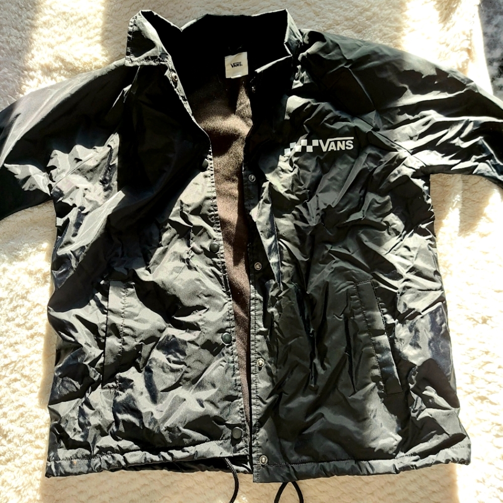 Youth Vans Black Windbreaker Jacket.